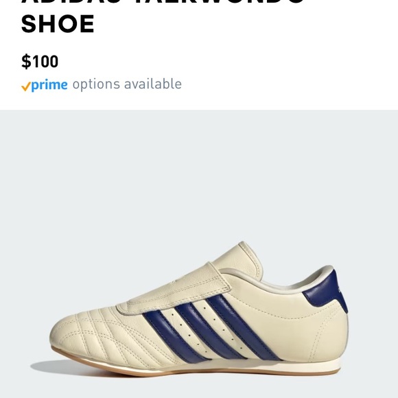 Adidas women's Cream and Navy Athletic Shoe taekwondo - Picture 5 of 12